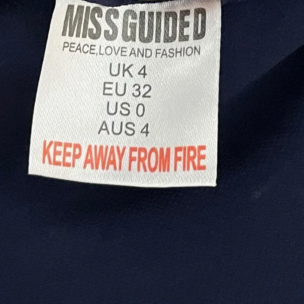 Misguided Navy Floral Semi Sheer Flare BOHO Pants NEW WITH TAGS - Picture 5 of 8